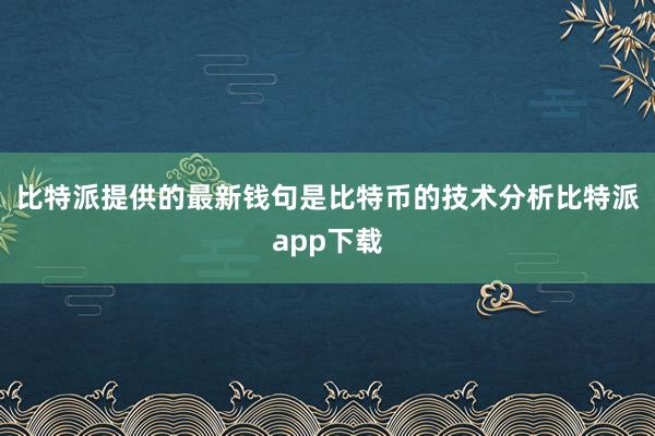 比特派提供的最新钱句是比特币的技术分析比特派app下载