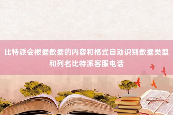 比特派会根据数据的内容和格式自动识别数据类型和列名比特派客服电话